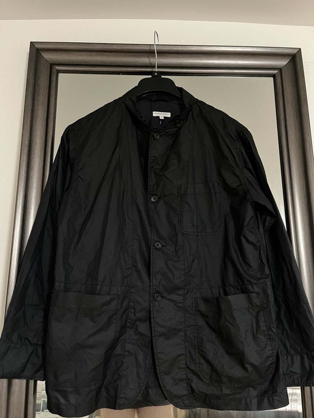 Engineered Garments Loiter Jacket Size M Black Micro Ripstop